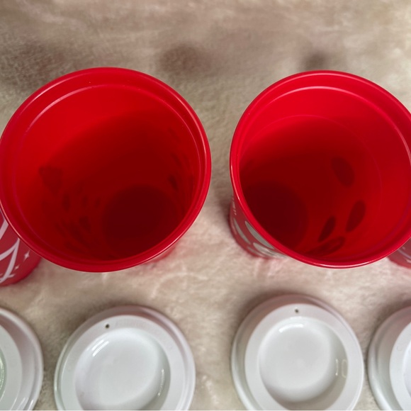 StarBucks Holiday Cups Bundle/ Four 16 oz Plastic CoffeeCups Sip into the Season - Picture 4 of 4